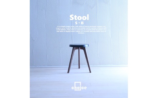 木製 スツール 椅子 (天然木 ゴム&ウォールナット) Sサイズ