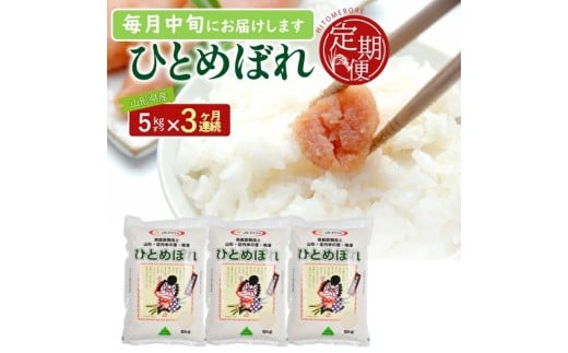 【3回定期便】令和7年産［精米］ひとめぼれ　5kg×3回(計30kg) JS SF0338