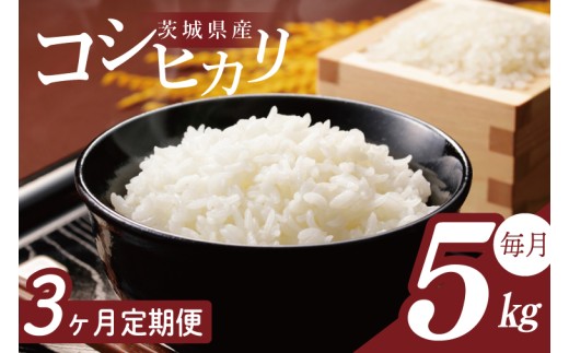【2026年2月より順次発送】【3回定期便】R7年産 コシヒカリ 5kg｜米 お米 白米 精米 R7年産 令和7年産 こしひかり コシヒカリ 定期便 茨城県 茨城県産 行方市(HA-28) 2417054 - 茨城県行方市