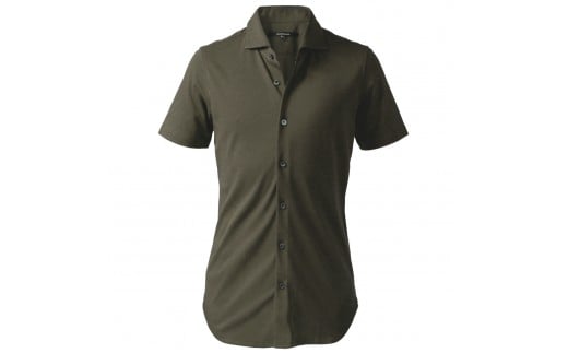 DJS-004 decollouomo メンズドレスシャツ半袖（生地／コンコルド）オリーブ／Mサイズ 2417429 - 和歌山県和歌山市