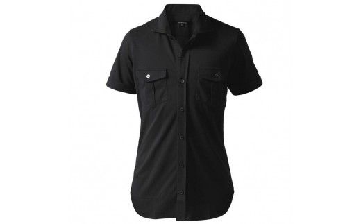 DJS-003 decollouomo メンズパイロットシャツ半袖（生地／コンコルド）スモーキーブラック／Lサイズ 765668 - 和歌山県和歌山市