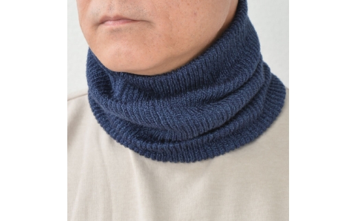 日本製 ネックウォーマー 内側 シルク ネックカバー インク (3920-7499)【1257837】