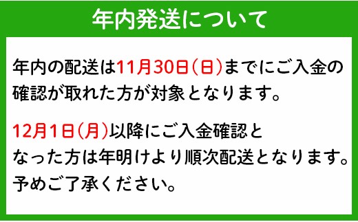 年内発送について