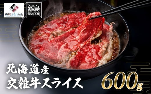 北海道産交雑牛スライス600g 【ふるさと納税 人気 おすすめ ランキング 牛肉 肉 にく ニク 冷凍 定期便 ギフト 贈答 プレゼント 北海道 美幌町 送料無料】 BHRJ034