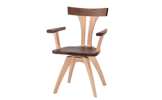 ダイニングチェア 回転 JSR-DC1224X オーク ウォールナット  /  しつらいシリーズ 椅子 1脚 いす イス ノンストップ塗装 和 モダン ノスタルジック ナチュラル 板座 木製 リビング ダイニング デザインチェア 北欧 おしゃれ 木製椅子 木製チェア 食卓椅子 飛騨市