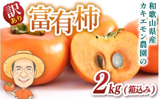 お試しに！【ご家庭用】富有柿 約2kg(箱込) カキエモン農園 【2025年11月下旬～12月下旬頃順次発送】/ 和歌山県 かつらぎ町 果物 くだもの フルーツ 柿 かき 和歌山 人気 送料無料【BX-kkem031】