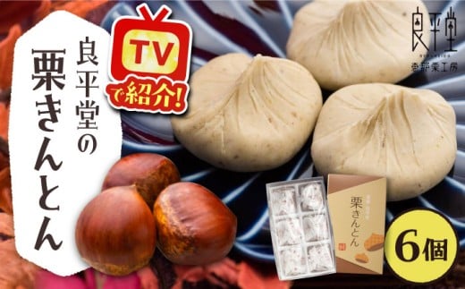 【年内配送】【カーボンオフセット対象】栗きんとん6個 / 栗きんとん くりきんとん 通年受付 和菓子 栗菓子 和スイーツ スイーツ デザート おやつ お菓子 栗 くり 老舗 銘菓 ご当地 特産品 名産品 名産 高級 贈り物 大容量 お茶請け 慶事 伝統 ご褒美 手土産 お土産 お茶請け お茶菓子 お取り寄せ 贈答 ギフト 人気 おすすめ 岐阜県 / 恵那市 / 良平堂 [AUDB014]