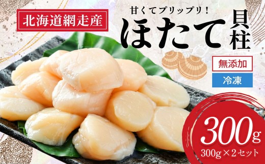 【2026年新物先行予約】網走前浜産 無添加ホタテ貝柱【 300g (300g×1) 】（2026年6月15日より順次発送） 【 ホタテ ほたて 帆立 貝柱 ホタテ貝柱 ほたて貝柱 帆立貝柱 玉冷 ホタテ玉冷 ほたて玉冷 帆立玉冷 刺身 ホタテ刺身 刺身ホタテ ほたて刺身 刺身ほたて 帆立刺身 北海道 国産 北海道産 魚介 魚介類 海鮮 小分け 天然 人気 ランキング おすすめ 】ABAI038