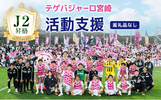 ＜J2昇格応援！＞テゲバジャーロ宮崎の活動支援 1口 5,000円～10,000,000円【返礼品なし】サッカー Jリーグ J2 スポーツ 社会貢献 地域活動 応援寄附 ファン サポーター【S28-08】