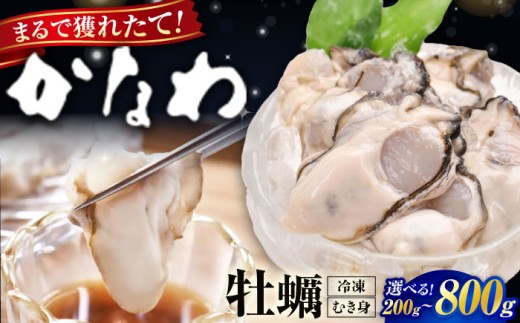 かなわの牡蠣むき身 200g 選べる内容量（1袋／2袋／3袋／4袋） 冷凍 江田島市／株式会社かなわ [XBP051]｜牡蠣 カキ かき むき身 冷凍 加熱用 国産 蒸し牡蠣 牡蠣フライ カキ 料理用 魚介 海鮮物 かき カキ 牡蠣 江田島 広島 人気 おすすめ お取り寄せ