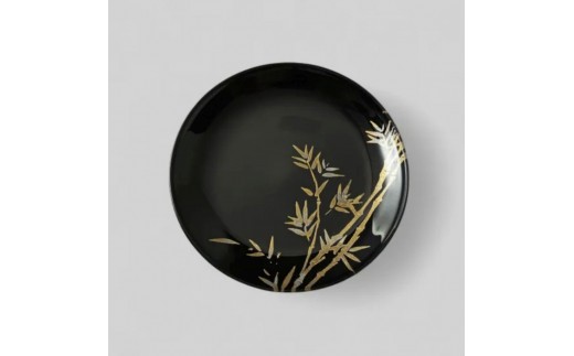 丸小皿 竹 漆黒 ［NF259］ 2508885 - 和歌山県九度山町