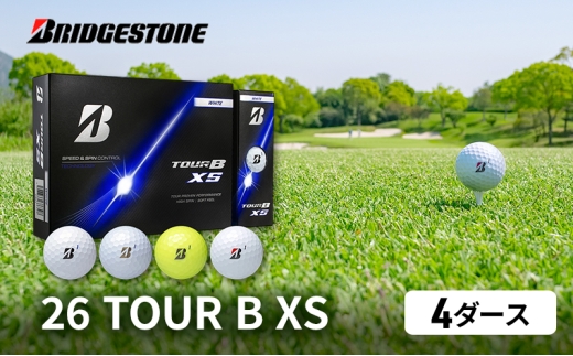 ゴルフ 26TOUR B XS 4ダースセット ゴルフボール ブリヂストン【ホワイト（WH）コーポレート（CO）各2ダース】 [№5689-6161]2523