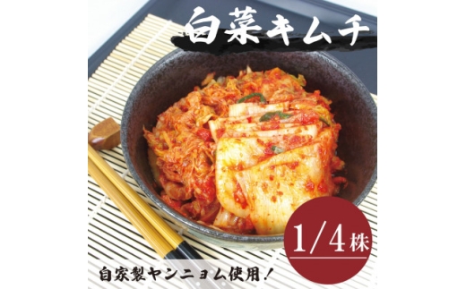 ＜国産＞白菜キムチ(1/4株)慶尚北道英陽産の唐辛子使用!自家製ヤンニョム　絶品おつまみ・漬物【1715712】