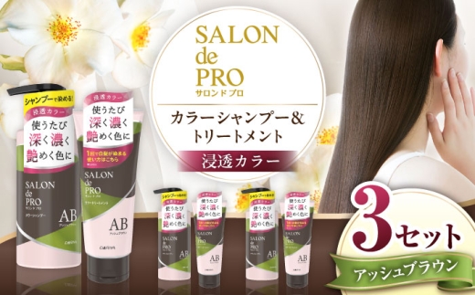 ダリヤ サロンドプロ カラーシャンプー・トリートメント 各3個セット【アッシュブラウン】 / 稲沢市 / 日興商事株式会社 [BMBK005-03]
