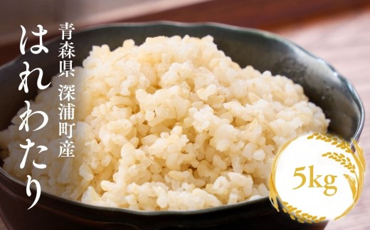 【令和8年産 新米】青森ブランド米 はれわたり 玄米 1袋 5kg  2573504 - 青森県深浦町