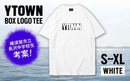 YTOWN BOX LOGO TEE WHITE【YTOWN】 [AKIK002]