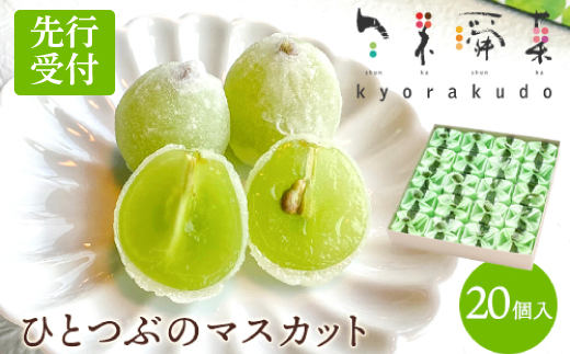 【先行受付】ひとつぶのマスカット 20個入り 2026年5月中旬以降発送予定 共楽堂 夏季限定品 ぶどう ブドウ スイーツ デザート 和菓子 お菓子 菓子 018003