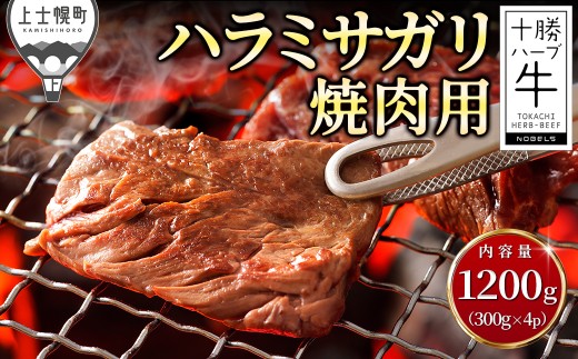 十勝ハーブ牛 ハラミサガリ 焼肉 計1.2kg 国産 北海道 牛 肉 牛肉 赤身 真空パック キャンプ アウトドア バーベキュー 冷凍 ［072-H70］