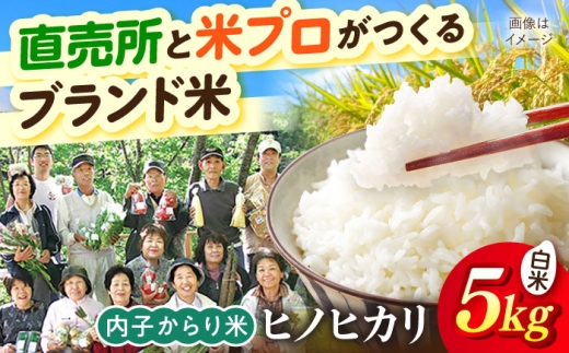 内子からり米 令和7年産ヒノヒカリ 5kg（精米5kg×1袋）／ お米 こめ 白米 精米 食品 令和7年度 ヒノヒカリ 送料無料【株式会社内子フレッシュパークからり】 [BKAD092]