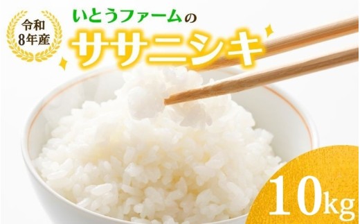 いとうファームの令和8年産「ササニシキ」白米 10kg ※2026年11月より順次発送予定