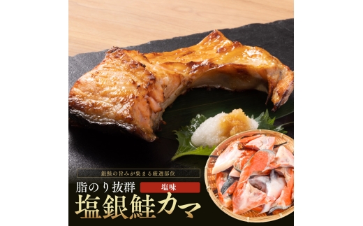 塩銀鮭カマ【端材、訳あり】1Kg 福井県[№5580-1310]
