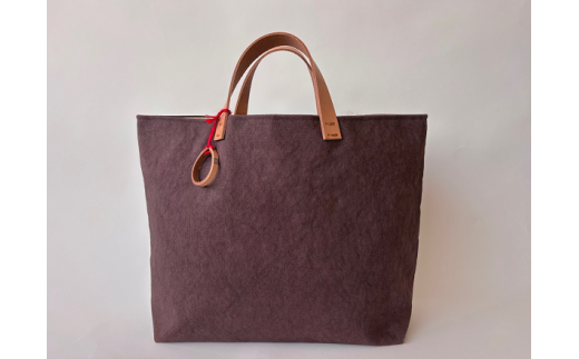 手染め帆布トートバッグ　からふるL〈葡萄鼠色〉