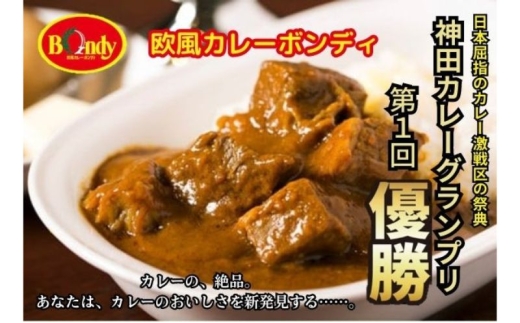 [№5720-0285]神田カレーグランプリ第1回優勝　欧風カレーボンディ 【 パーティセット ・ 5パック 】 中辛 ビーフカレー