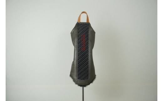 博多革工房HOMMONが作ったゴルフウッド用ヘッドカバー【博多織・牛革】：ダークグレー＃X