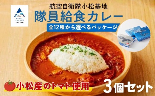 航空自衛隊小松基地隊員給食カレー 3個セット 