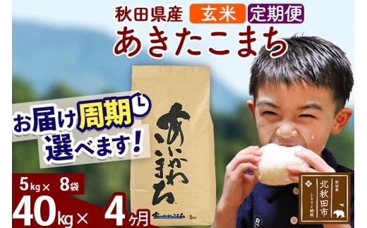 ※令和7年産※《定期便4ヶ月》秋田県産 あきたこまち 40kg【玄米】(5kg小分け袋) 2025年産 お届け周期調整可能 隔月に調整OK お米 藤岡農産 [藤岡農産 秋田 お米 あきたこまち 米どころ 東北 北秋田市 定期便 毎月お届け]