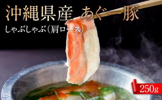 沖縄県産あぐー豚しゃぶしゃぶ 肩ロース 250g I あぐー豚 しゃぶしゃぶ 沖縄県産 ブランド豚 沖縄県 南城市 ふるさと納税 トレンドミート