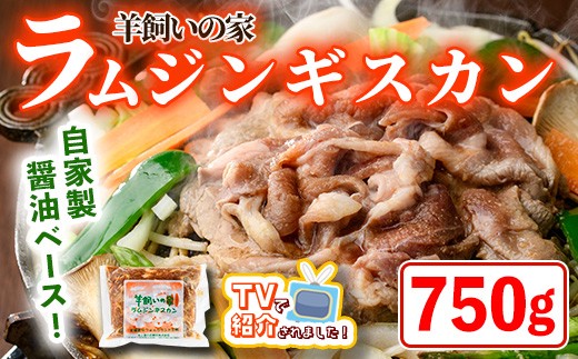 \テレビで紹介されました/ 羊飼いの家 特製 ラム ジンギスカン (750g×1袋) 羊 羊肉 ラム肉 冷凍 焼肉 ジンギスカン ラムジンギスカン 醤油ベース タレ 味付き BBQ バーベキュー 【羊と雲の丘観光】【A7027】