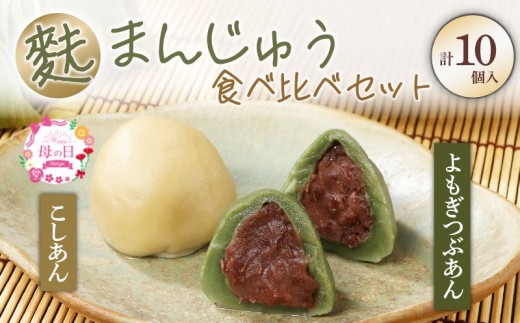 饅頭 麩まんじゅう 10個入 2種 食べ比べセット 冷凍 プレーン よもぎ こしあん つぶあん 冷凍 あんこ 餡 スイーツ 茶菓子 和菓子 まんじゅう お麩 麩まんじゅう 国産餅粉 宮村製麩所 菓子 生麩 5個入 麩屋 国産もち粉 和スイーツ 母の日 父の日 ギフト miyamura005