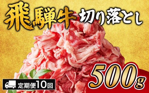 【10ヵ月定期便】飛騨牛切り落とし 500g | 牛肉 和牛 国産 切り落し 切落し 定期便 スライス すき焼き カレー 赤身 赤身肉 牛 肉 夜ごはん 晩ごはん ご飯 おかず おすすめ 瑞穂市 岐阜県