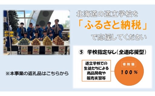 北海道立学校ふるさと応援事業【全道応援型（商品開発等）】