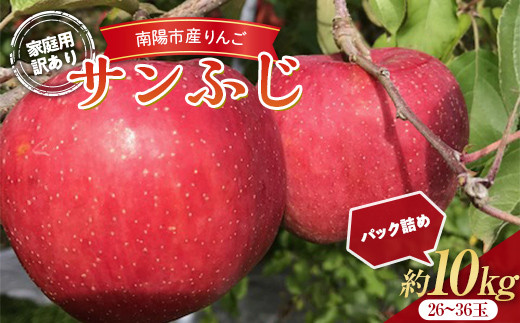 令和8年産先行予約】 〈訳あり品 家庭用〉 りんご 「サンふじ」 約10kg