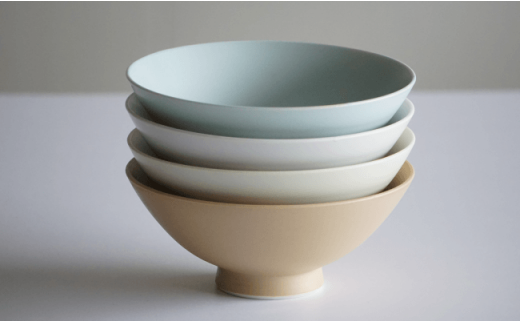 【波佐見焼】DAILY MAT シリーズ 茶碗 4色セット 食器 皿 【永峰製磁】【eiho】 [RA33]