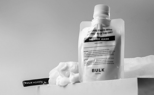 011-014 【BULK HOMME バルクオム】FACE CAREセット(THE FACE WASH＋THE BUBBLE NET)  フェイスウォッシュ 泡立てネット付き 洗顔料 フェイスケア / 埼玉県吉川市 | セゾンのふるさと納税