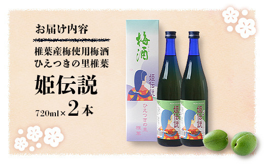 椎葉村産梅使用 梅酒「姫伝説」720ml×2本［宮崎 椎葉 うめしゅ ウメシュ 梅酒 うめ ウメ 梅 さけ おさけ 酒 お酒 食前酒 デザート酒 女性  おしゃれ 誕生日祝い お歳暮 お祝い 贈物 プチギフト ギフト プレゼント］【SN-11】 / 宮崎県椎葉村 | セゾンのふるさと納税