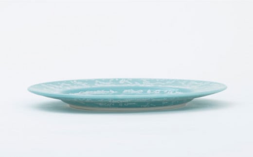 ＼美しく咲いた結晶釉のうつわ／【美濃焼】プレートS/M 2色4点 farge plateS/M pair set 『ash-gray ×  horizon-blue』 食器 器 皿 多治見市/柴田商店 [TAL047]|柴田商店