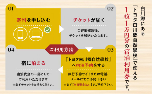 トヨタ白川郷自然學校 ホテル 宿泊利用券 5万円分 宿泊券 寄附金額 167000円 [S368] - 岐阜県白川村｜ふるさとチョイス -  ふるさと納税サイト