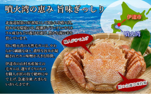 北海道産 ボイル冷凍毛蟹 3杯セット（360g〜400g）カニ かに お正月 - 魚介類(加工食品)