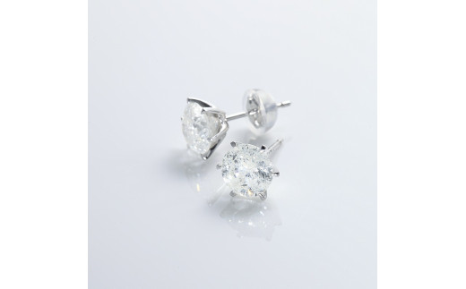 Deliciae 大粒1カラット2粒 スタッドピアス 6本爪 天然ダイヤモンド 鑑別書付【2ct】PT900 DPEPT2001-1 -  山梨県甲府市｜ふるさとチョイス - ふるさと納税サイト