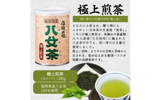 ギフト対応】八女茶100％ 産地の香りを閉じ込めた最高級茶缶詰５種 100g×10缶 ＜岩崎園製茶＞ - 福岡県八女市｜ふるさとチョイス -  ふるさと納税サイト