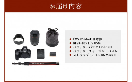 キヤノンミラーレスカメラ EOS R6 Mark Ⅱ・RF24-105 L IS USM レンズキット 大分市 高画質 追尾 ミラーレス 一眼 カメラ レンズ  セット 動画 撮影 R14152 - 大分県大分市｜ふるさとチョイス - ふるさと納税サイト