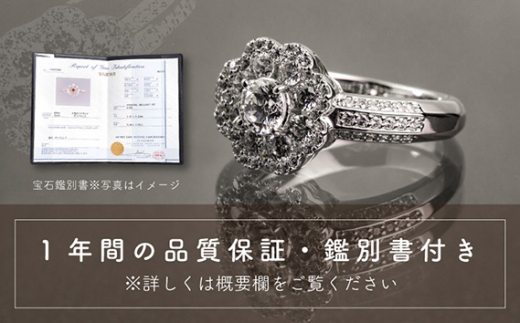No.485 pt900 ダイヤモンドリング　1.04ct ／ ジュエリー アクセサリー 指輪 宝石 山梨県|（株）リズプラス