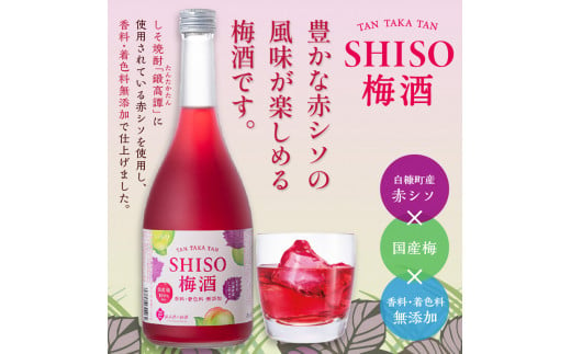 鍛高譚（たんたかたん）の梅酒[720ml]【4本セット】しそ 紫蘇 シソ 梅酒 梅 果実酒 お酒 アルコール お湯割り 水割り ロック ストレート  本格焼酎 定番焼酎 晩酌 - 北海道白糠町｜ふるさとチョイス - ふるさと納税サイト