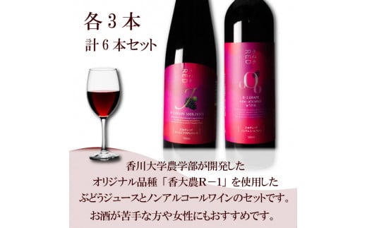 ワイン ノンアル ジュース 6本 セット 赤ワイン 国産 さぬきRED 詰め合わせ ノンアルコール ぶどう 葡萄 香川県 さぬき市 さぬきワイナリー  - 香川県さぬき市｜ふるさとチョイス - ふるさと納税サイト