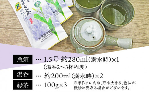 緑茶と茶器セット (急須×1・湯呑×2・緑茶100g×3) 茶 お茶 緑茶 日本茶 茶葉 東彼杵町/常明窯 [BCX001] -  長崎県東彼杵町｜ふるさとチョイス - ふるさと納税サイト