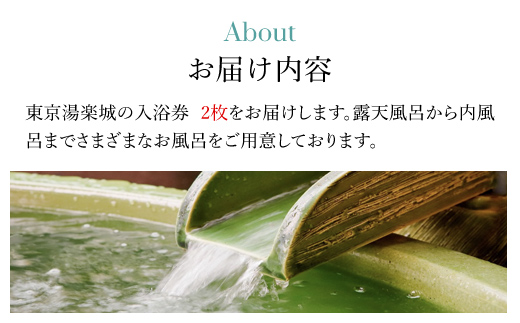 東京湯楽城入浴券 2枚 TMI008 / 湯楽城 ホテル ギフト カード チケット 温泉 温泉チケット ギフトカード リゾートギフト 千葉県 富里市  - 千葉県富里市｜ふるさとチョイス - ふるさと納税サイト